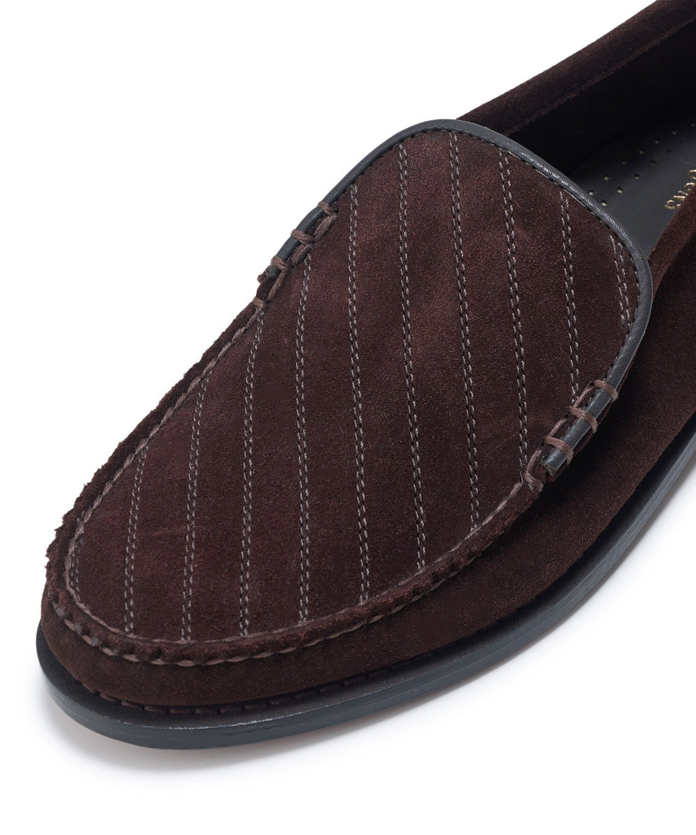 MEN'S BIGI 《G.H BASSコラボ》トラムステッチレザーローファー ブラウン