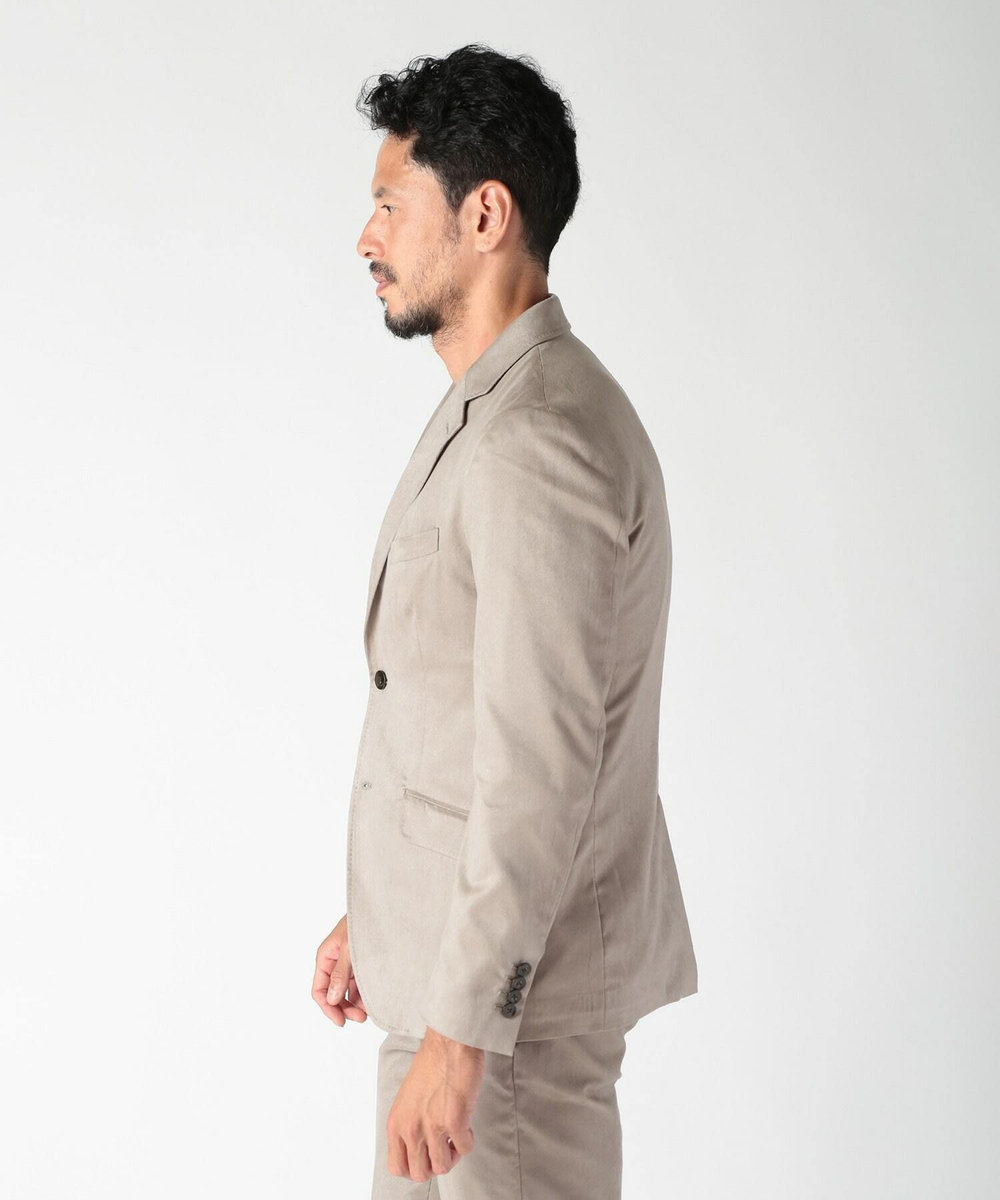 MEN'S BIGI コマスエードストレッチジャケット（セットアップ対応） グレー
