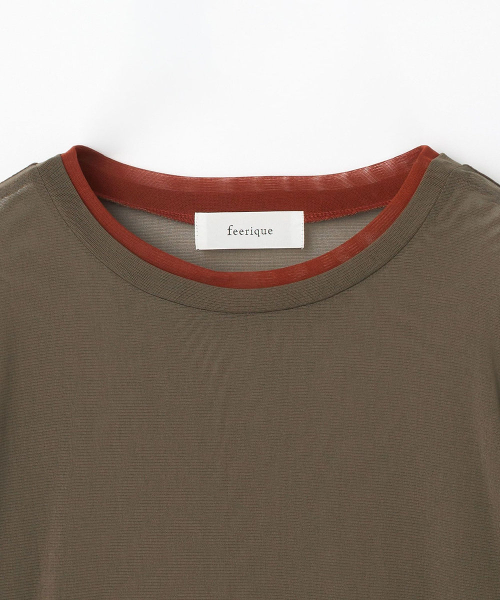 feerique feerique チュールメッシュ配色インナー ブラウン系その他