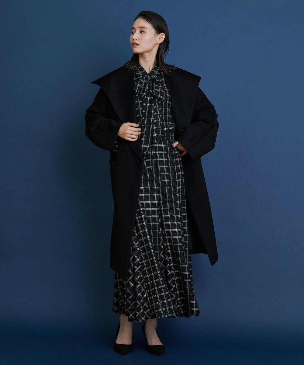 L'EQUIPE COUTURIER ピュアカシミヤロングコート ブラック