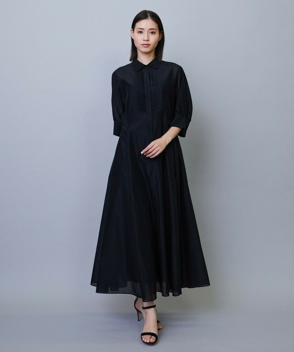 L'EQUIPE COUTURIER コットンシルクワンピース ブラック