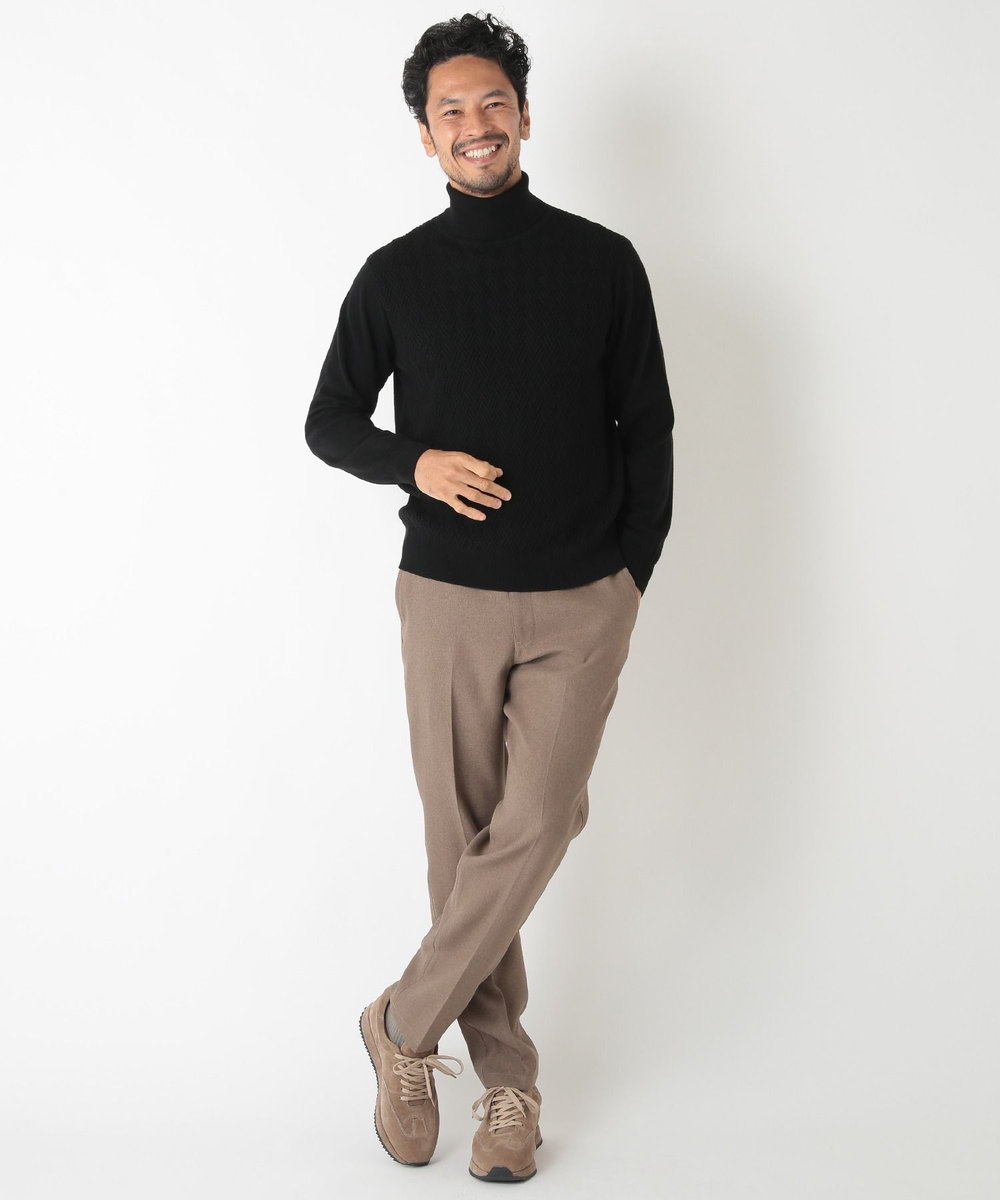 MEN'S BIGI 【スタプレタイプ/EASY CARE】ツイルストレッチイージーパンツ ブラウン