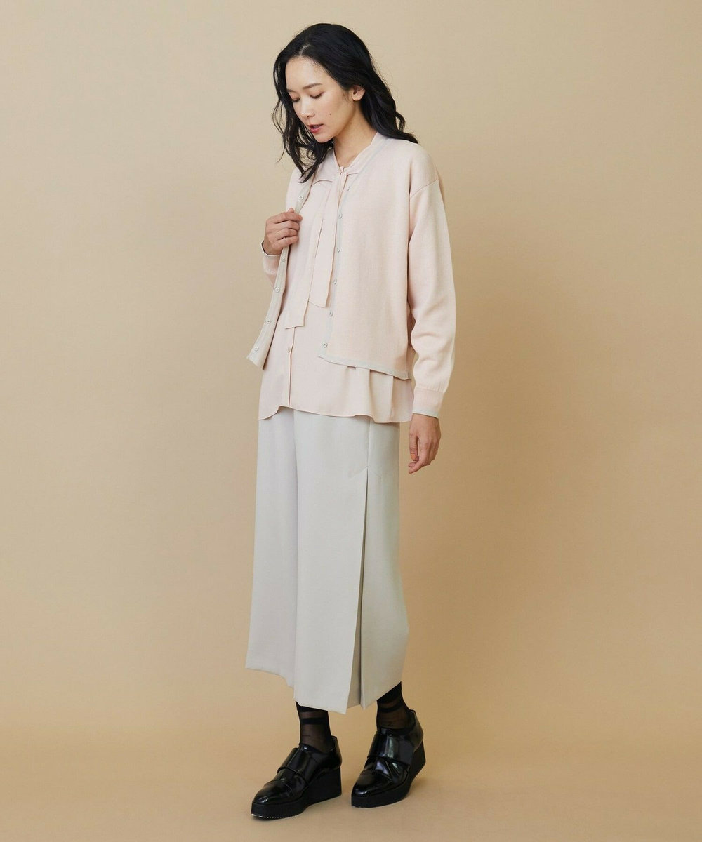 L'EQUIPE ダブルサテンワイドパンツ ベージュ