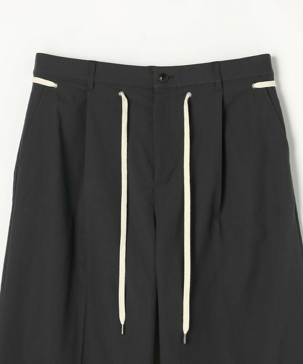feerique Lサイズ（大きいサイズ） 【Lサイズ】feerique ポリエステルツイルワイドチノパンツ［セットアップ可能］ チャコールグレー