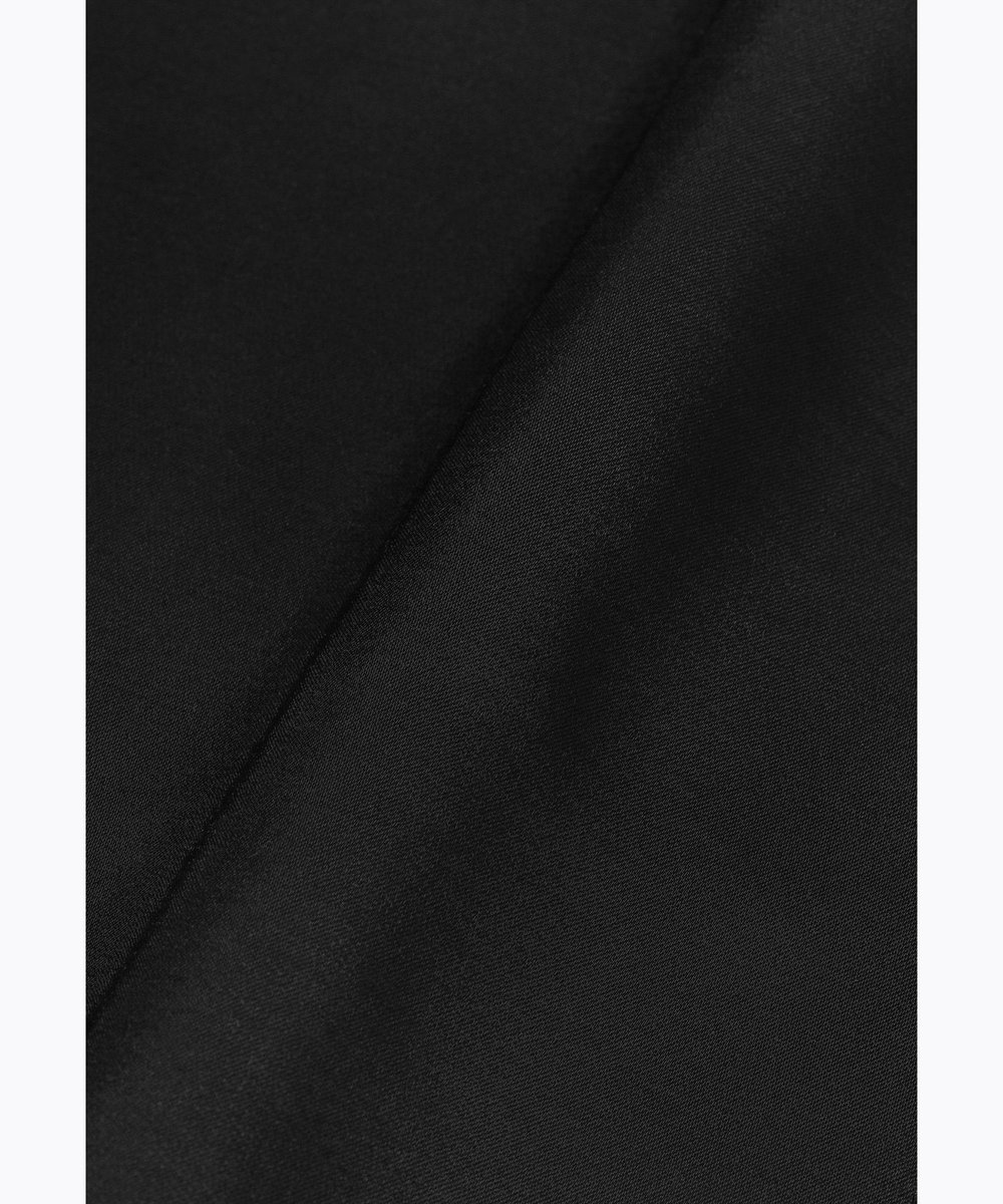 DÉPAREILLÉ WOOL VISCOSE SATIN JUMPER SKIRT / ウールヴィスコースサテンジャンパースカート ブラック