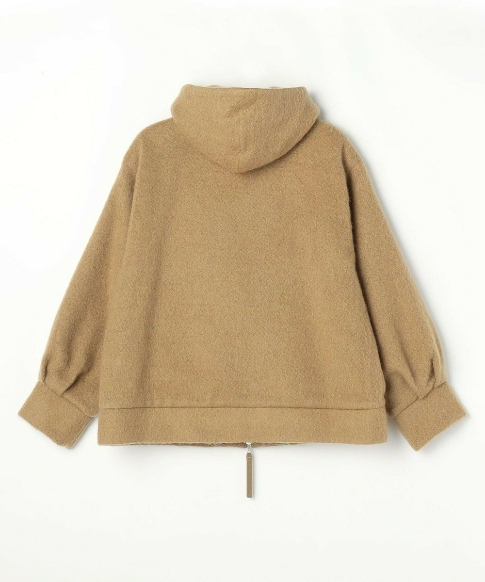 feerique feerique モヘアシャギーフードブルゾン キャメル