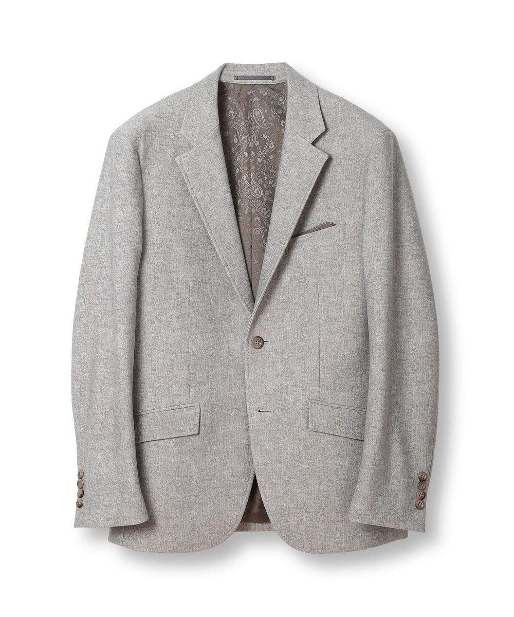 MEN'S BIGI 【ACTIVE TAILOR】ヒートパフォーマーツイード調プリントジャケット（セットアップ対応） ライトグレー
