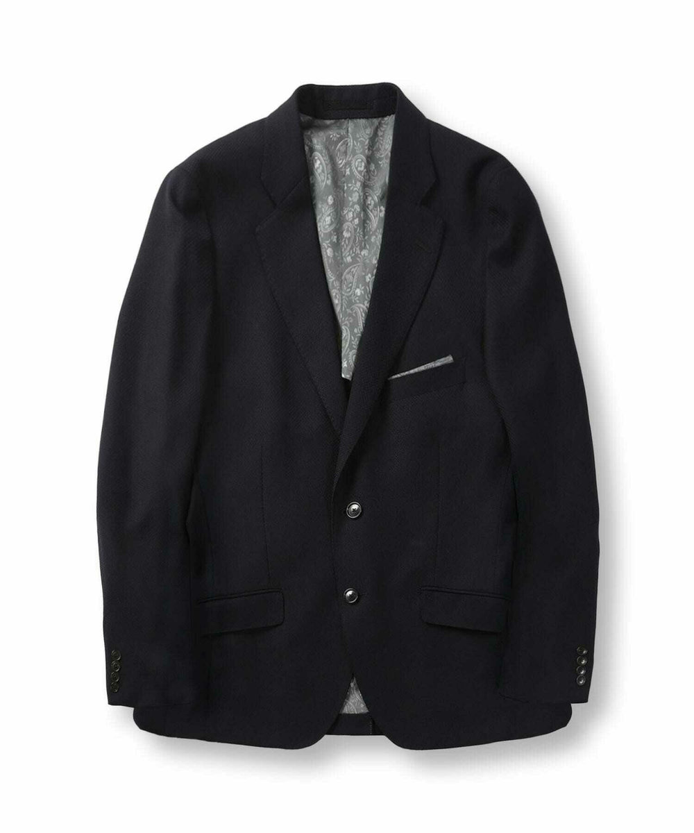 MEN'S BIGI ミックスヤーン/ポップサックテーラードジャケット ダークネイビー