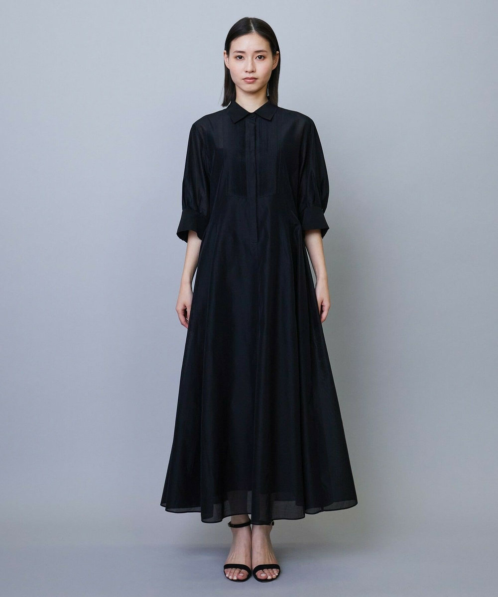 L'EQUIPE COUTURIER コットンシルクワンピース ブラック