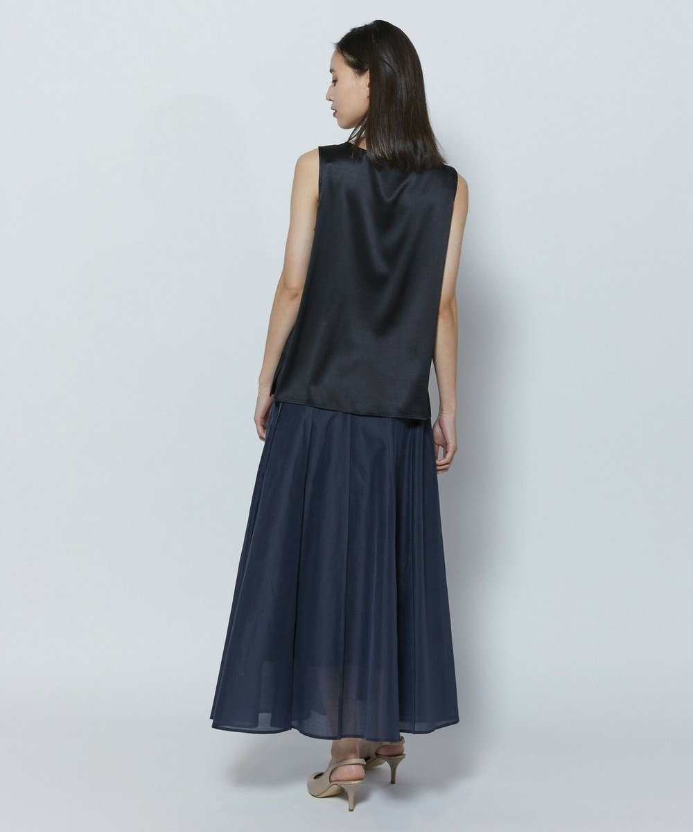 L'EQUIPE COUTURIER シルクストレッチブラウス ブラック