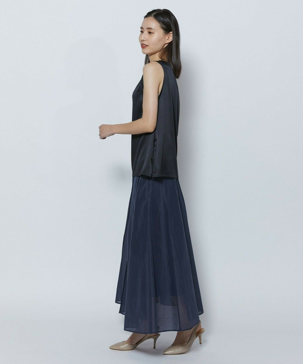 L'EQUIPE COUTURIER シルクストレッチブラウス ブラック