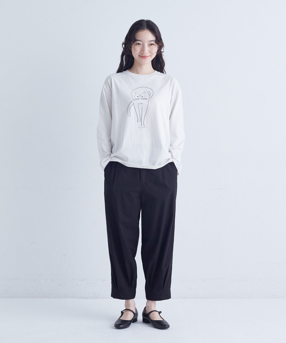 congés payés ADIEU TRISTESSE ichiro yamaguchi.ロングＴシャツ ライトグレー
