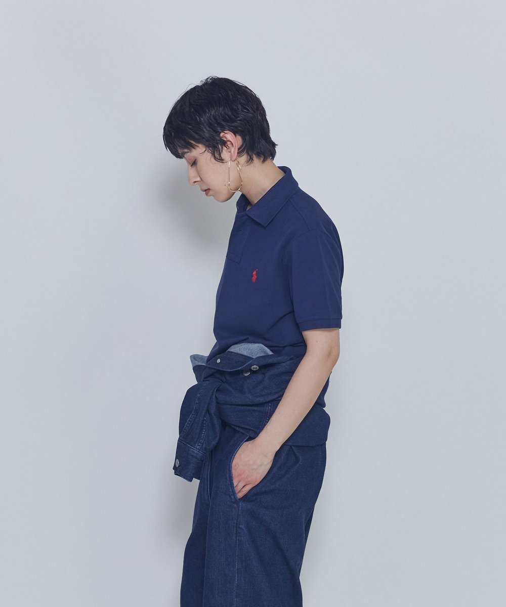 1er Arrondissement ＜POLO RALPH LAUREN（ポロ ラルフ ローレン）＞カスタムスリムフィットポロシャツ ホワイト