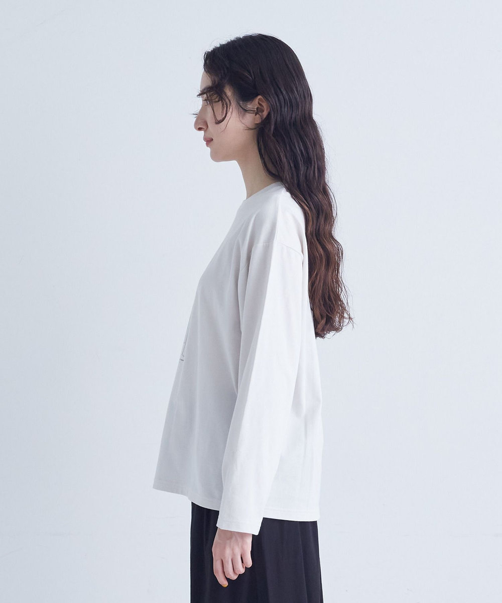 congés payés ADIEU TRISTESSE ichiro yamaguchi.ロングＴシャツ ライトグレー