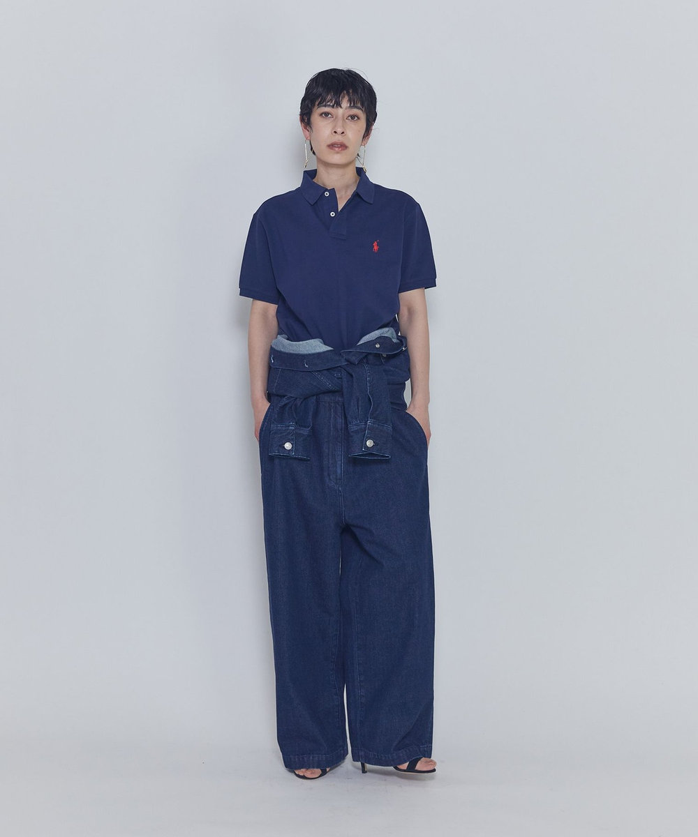 1er Arrondissement ＜POLO RALPH LAUREN（ポロ ラルフ ローレン）＞カスタムスリムフィットポロシャツ ホワイト