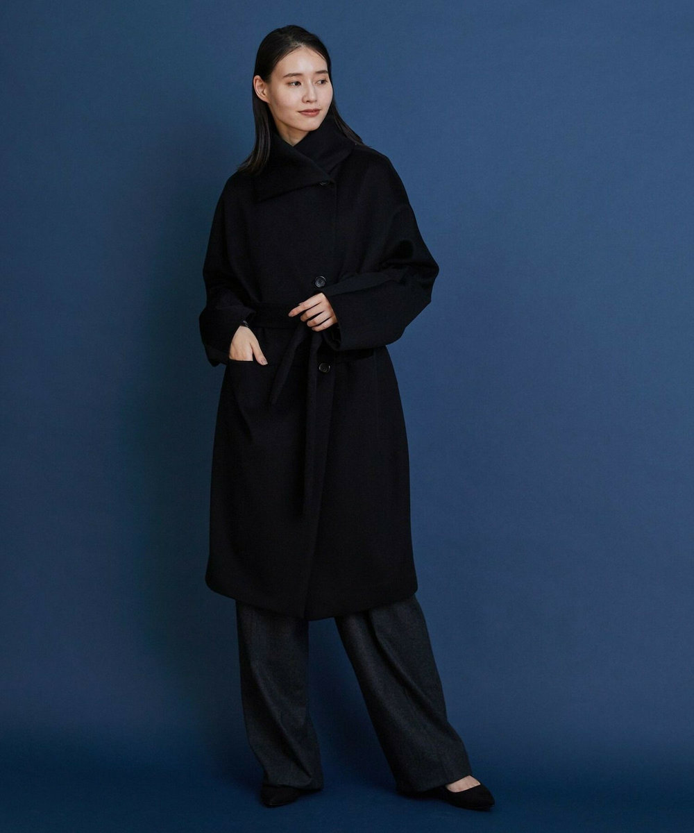 L'EQUIPE COUTURIER ピュアカシミヤロングコート ブラック