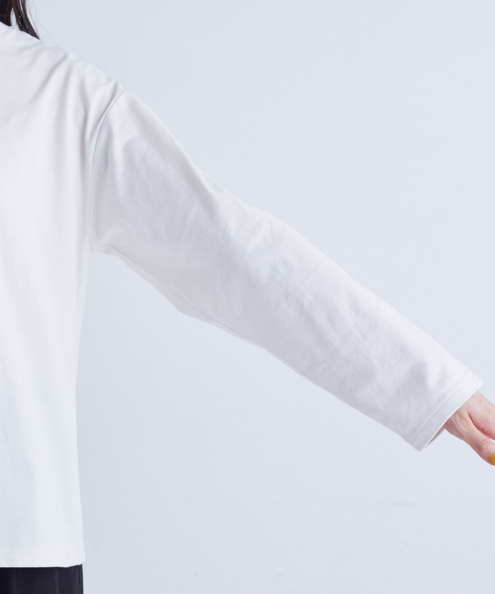 congés payés ADIEU TRISTESSE ichiro yamaguchi.ロングＴシャツ ライトグレー