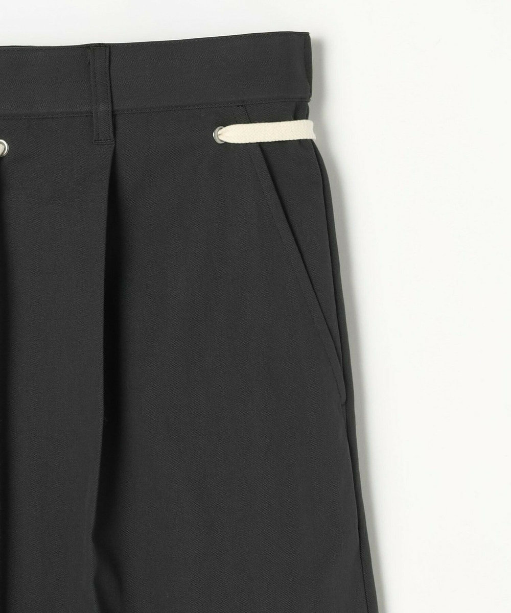 feerique Lサイズ（大きいサイズ） 【Lサイズ】feerique ポリエステルツイルワイドチノパンツ［セットアップ可能］ チャコールグレー