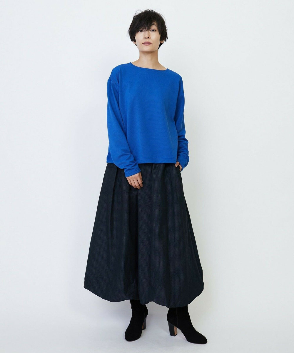 feerique Lサイズ（大きいサイズ） 【大きいサイズ】feerique ラッセルピケボートネックプルオーバー ブルー