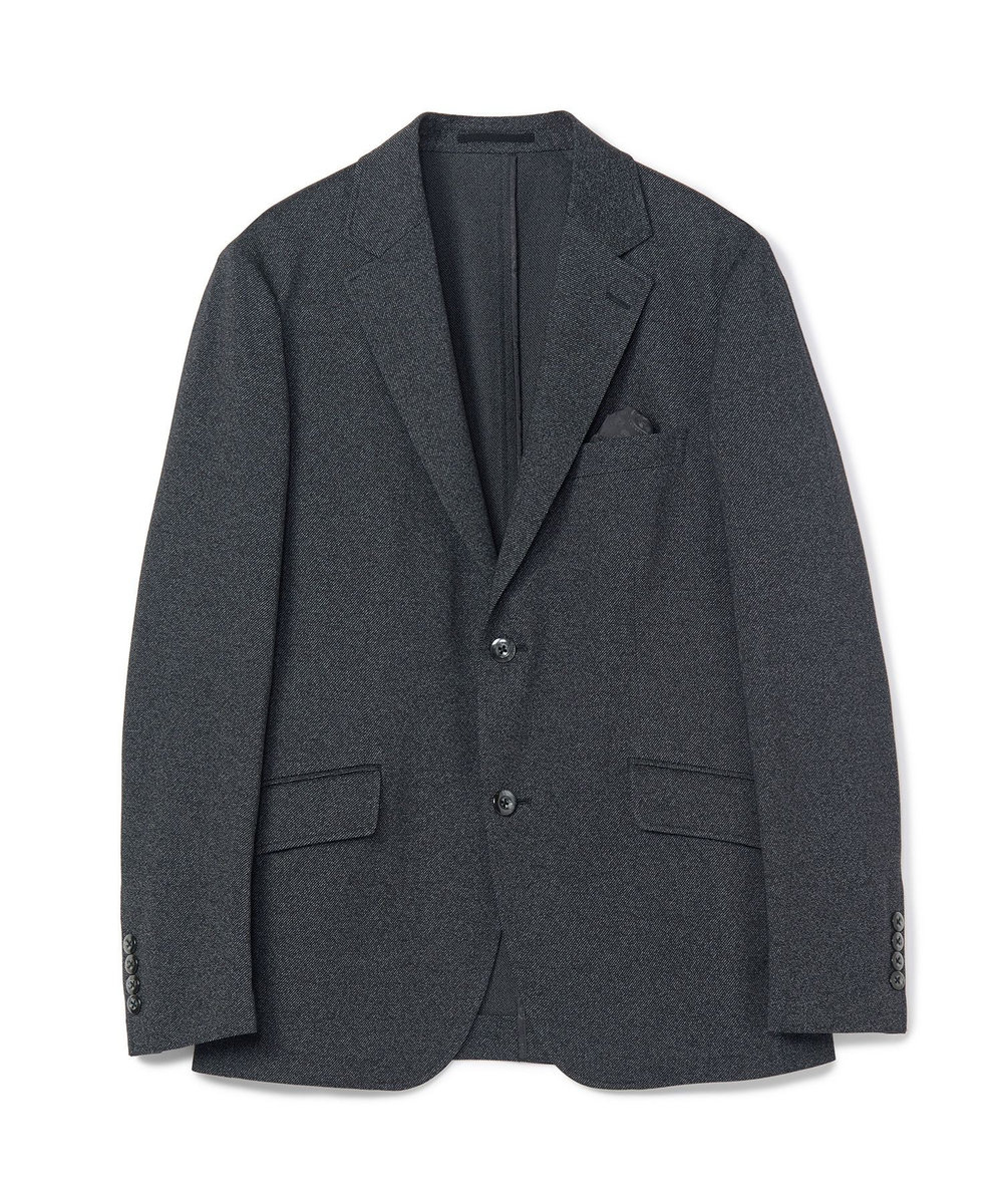 MEN'S BIGI 【ACTIVE TAILOR/アクティブテイラー】ハイゲージツイル ジャージジャケット＜防シワ性＞＜ストレッチ＞ ブラック