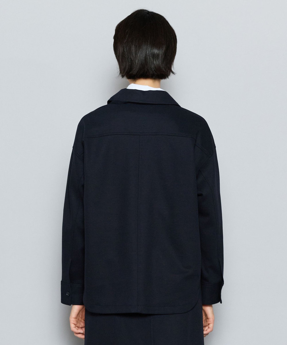 L'EQUIPE ピンヘッドジャージーブラウス ネイビー