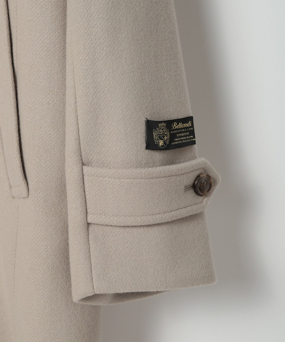 MEN'S BIGI Bellandiウールメルトンスタンドカラーコート ベージュ