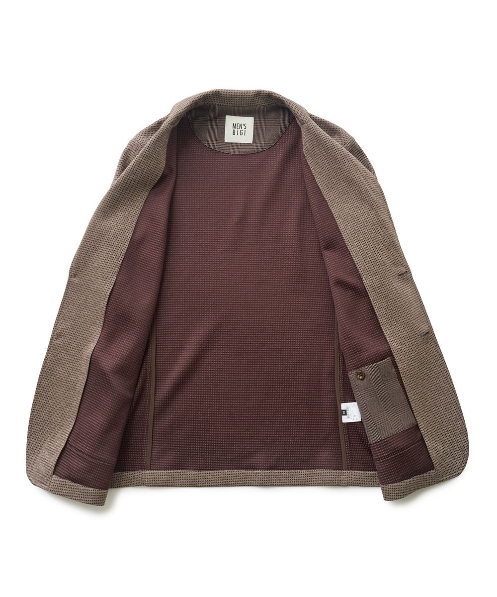 MEN'S BIGI ピンドットダブルラッセル ライトジャケット＜ストレッチ＞＜速乾性＞ ベージュ