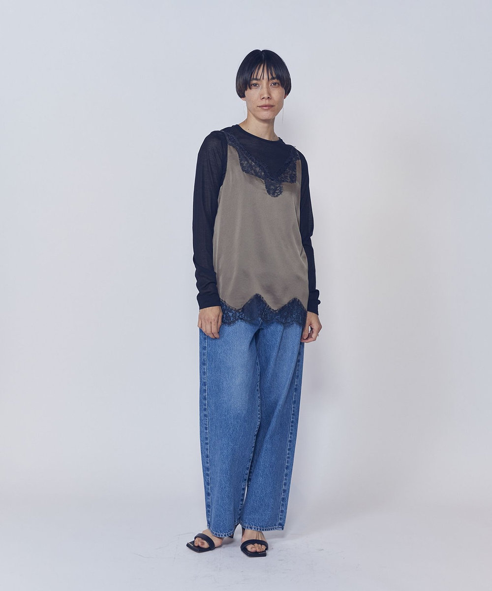 1er Arrondissement 【追加】シアーロングスリーブＴシャツ ブラック