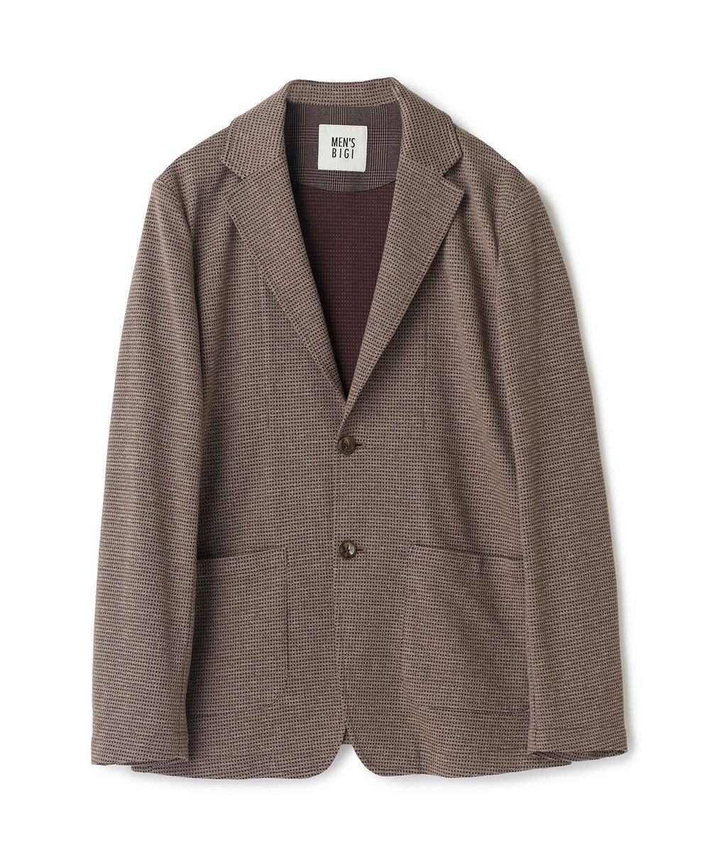 MEN'S BIGI ピンドットダブルラッセル ライトジャケット＜ストレッチ＞＜速乾性＞ ベージュ