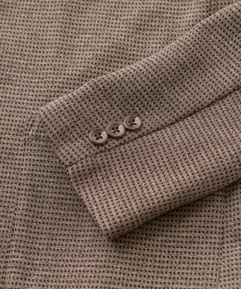 MEN'S BIGI ピンドットダブルラッセル ライトジャケット＜ストレッチ＞＜速乾性＞ ベージュ