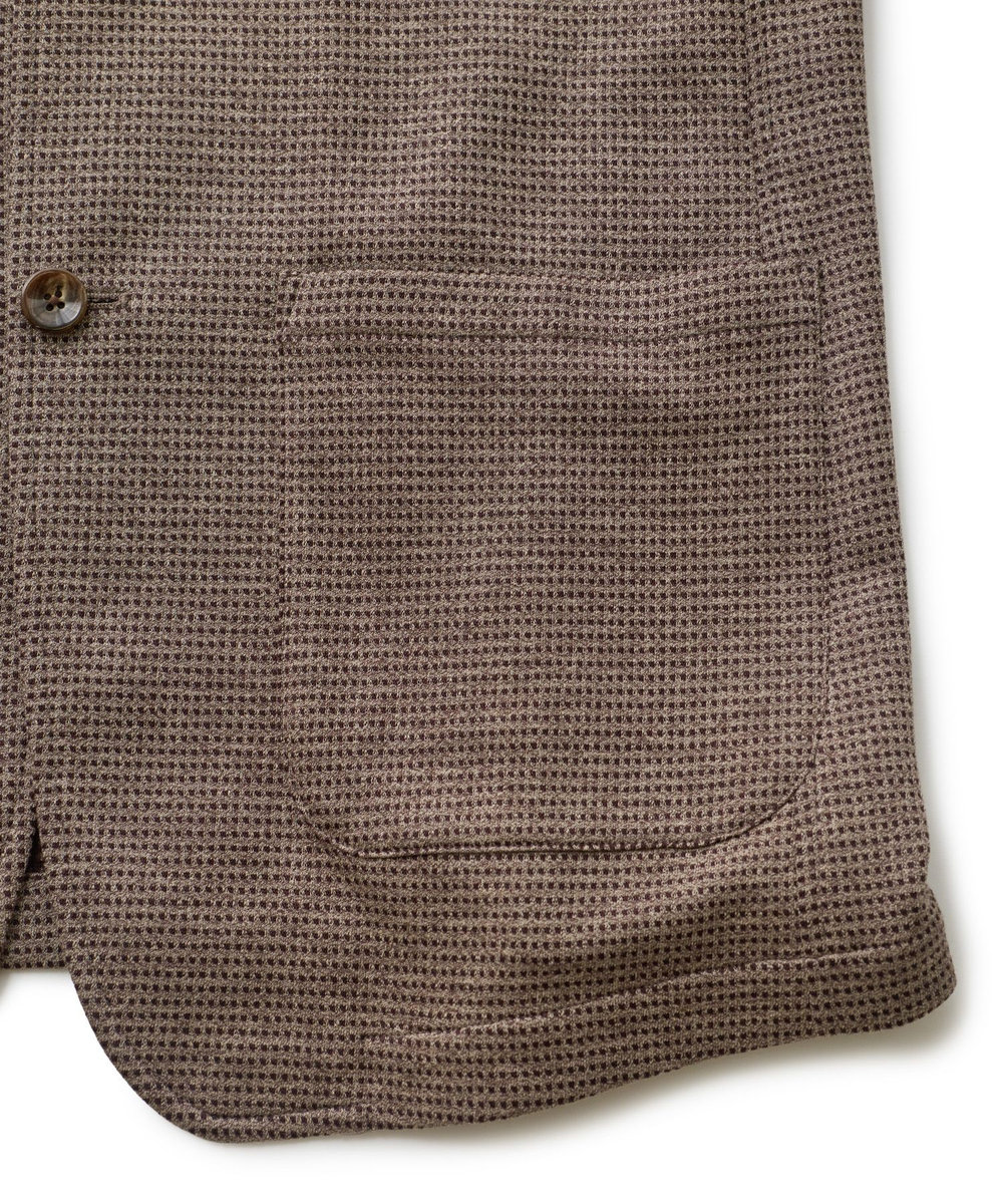 MEN'S BIGI ピンドットダブルラッセル ライトジャケット＜ストレッチ＞＜速乾性＞ ベージュ