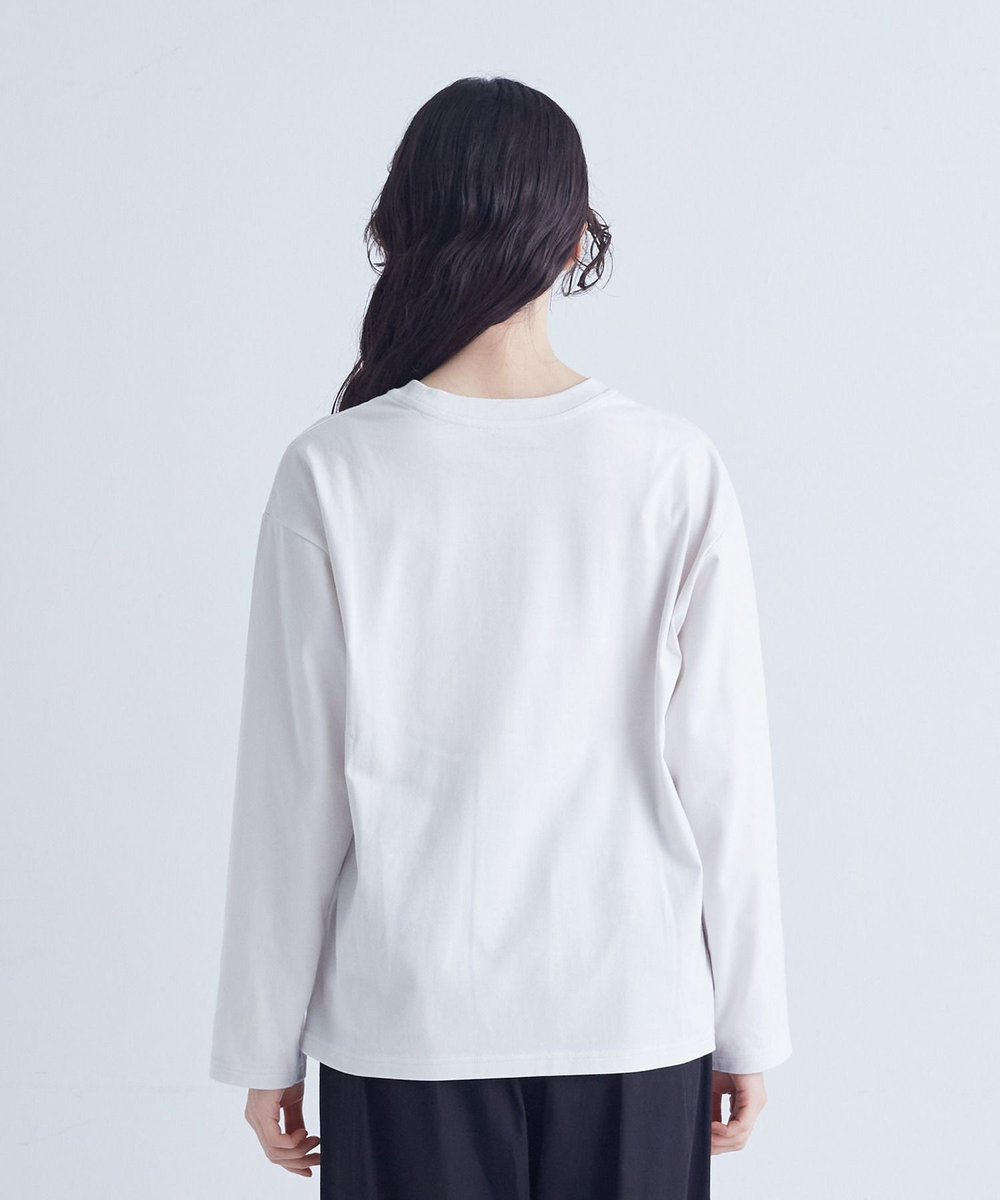 congés payés ADIEU TRISTESSE ichiro yamaguchi.ロングＴシャツ ライトグレー