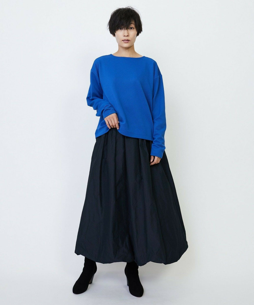 feerique Lサイズ（大きいサイズ） 【大きいサイズ】feerique ラッセルピケボートネックプルオーバー ブルー