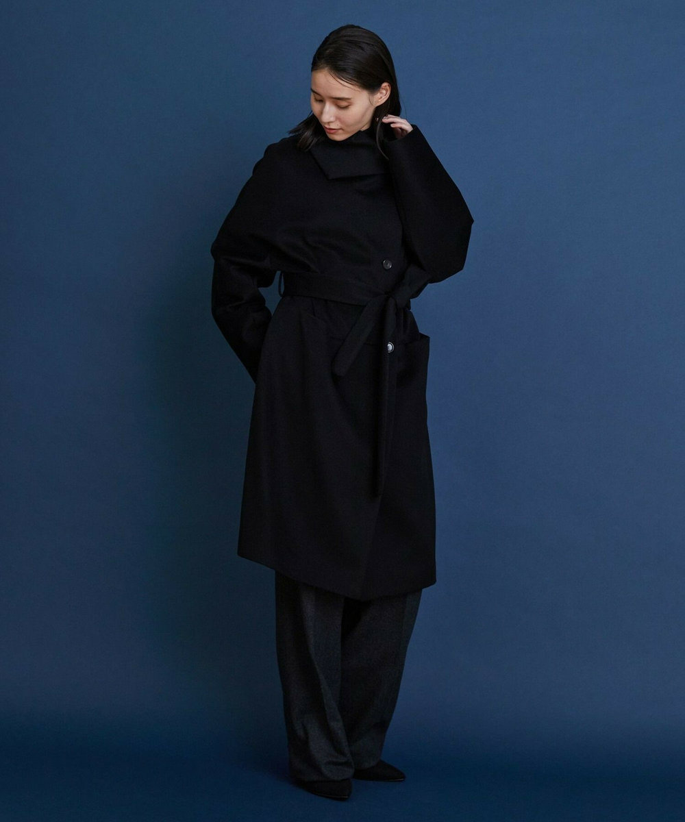 L'EQUIPE COUTURIER ピュアカシミヤロングコート ブラック