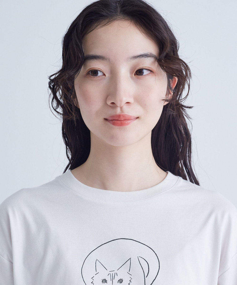 congés payés ADIEU TRISTESSE ichiro yamaguchi.ロングＴシャツ ライトグレー