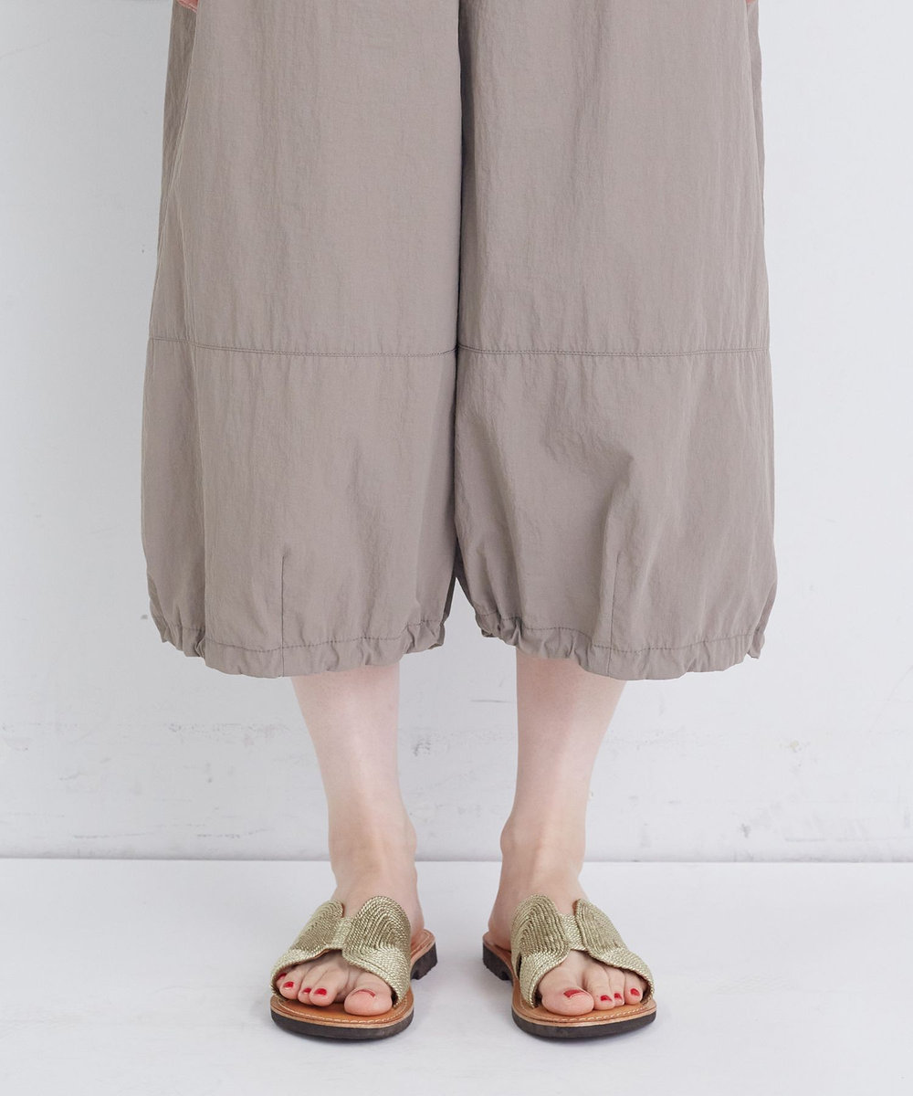 congés payés ADIEU TRISTESSE 【FAVE】ナイロンワイドサルエルパンツ モカ