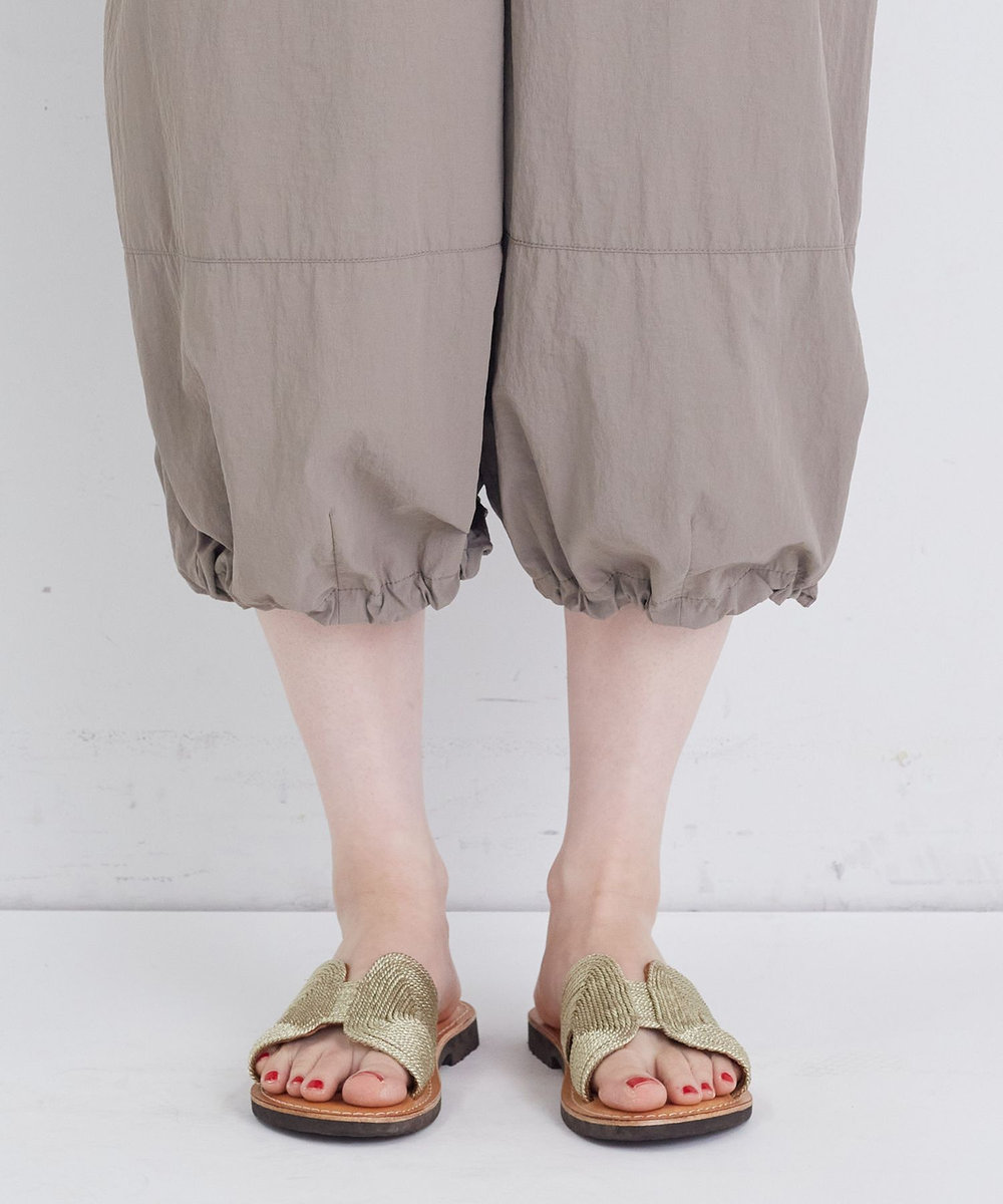 congés payés ADIEU TRISTESSE 【FAVE】ナイロンワイドサルエルパンツ モカ