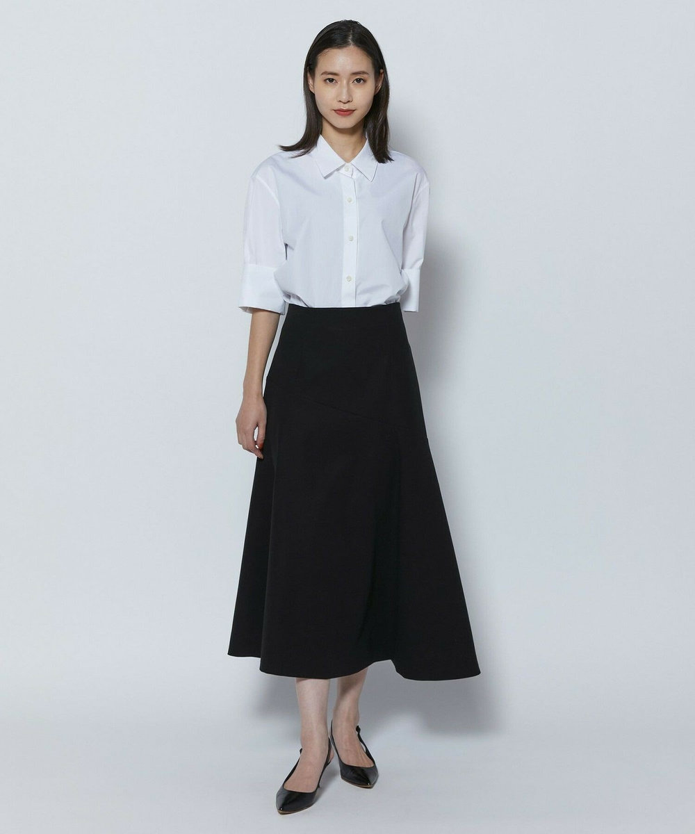 L'EQUIPE COUTURIER 100/2シルケットコットンシャツ ホワイト