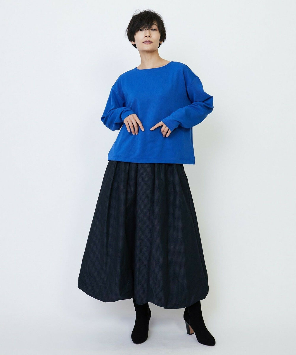 feerique Lサイズ（大きいサイズ） 【大きいサイズ】feerique ラッセルピケボートネックプルオーバー ブルー