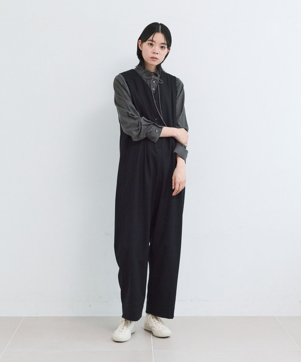 LOISIR ウールフラノオールインワン ブラック