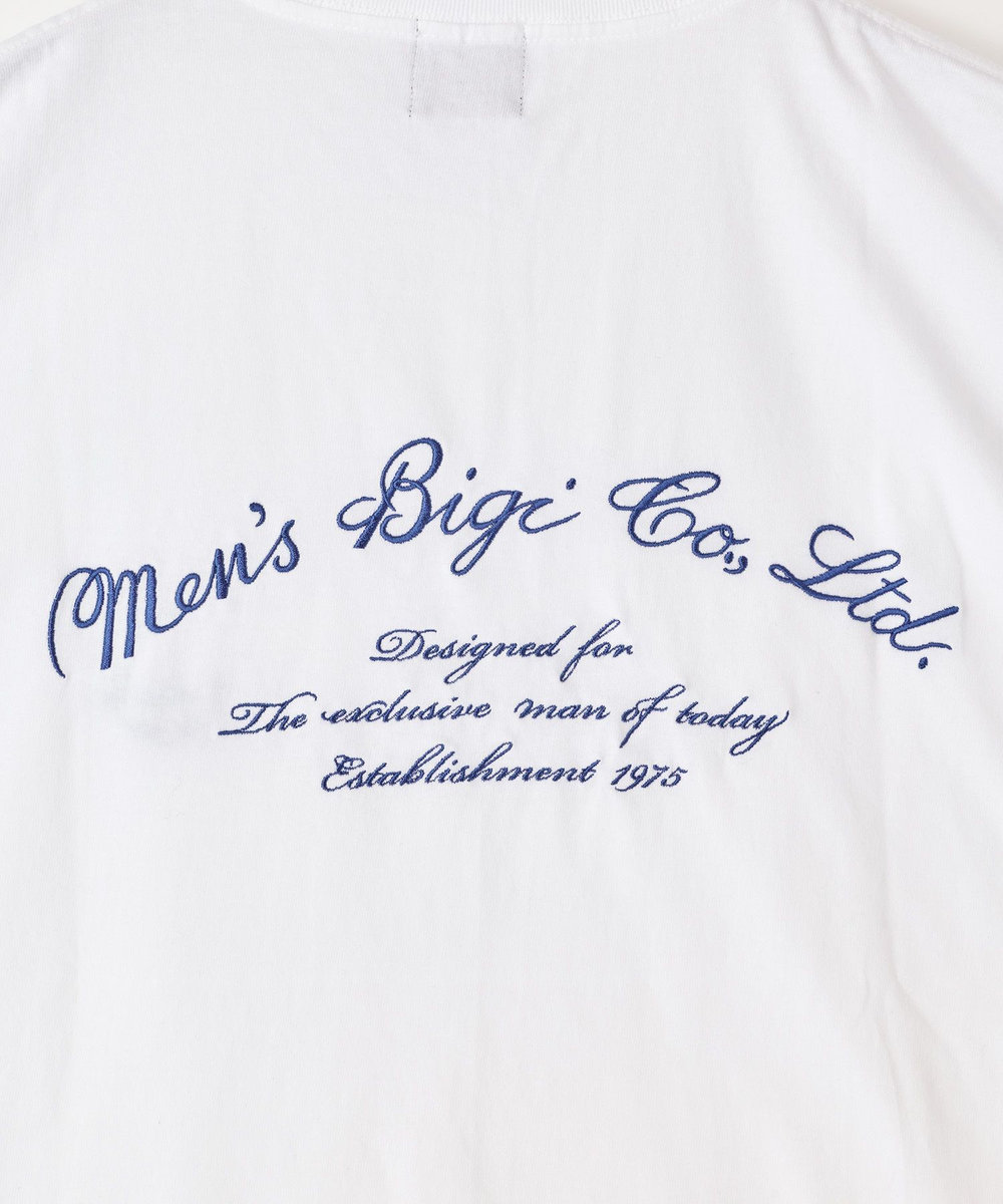 MEN'S BIGI 50th ANNIVERSARY TEE 刺繍ロゴ ホワイト