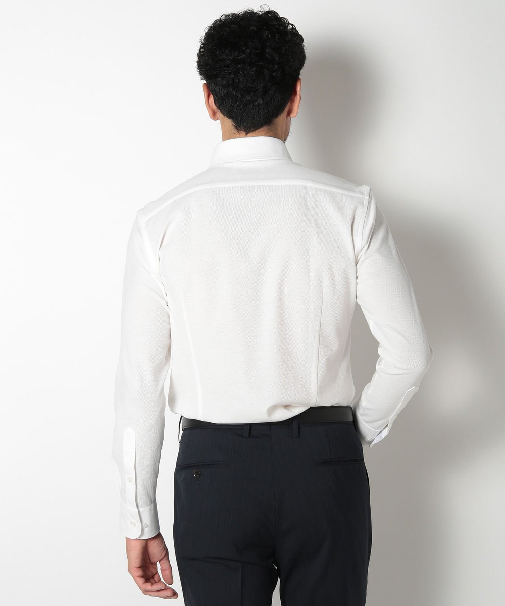 MEN'S BIGI 【ACTIVE TAILOR】コーコランコットン鹿の子ドレスシャツ ホワイト
