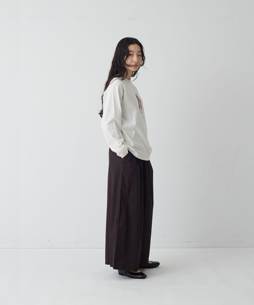 congés payés ADIEU TRISTESSE 《ナガノチサトさんコラボ》ロングスリーブTシャツ グレー