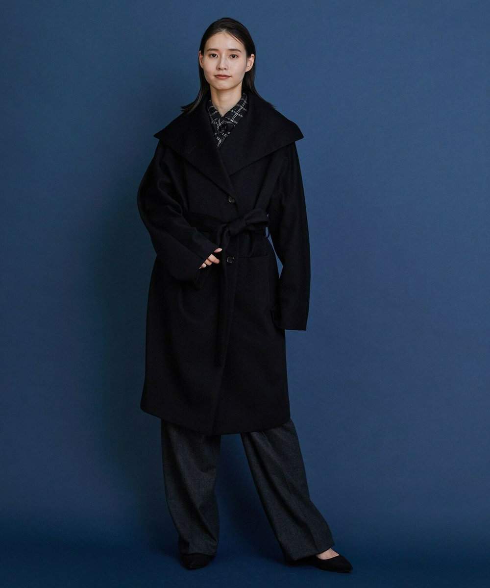L'EQUIPE COUTURIER ピュアカシミヤロングコート ブラック