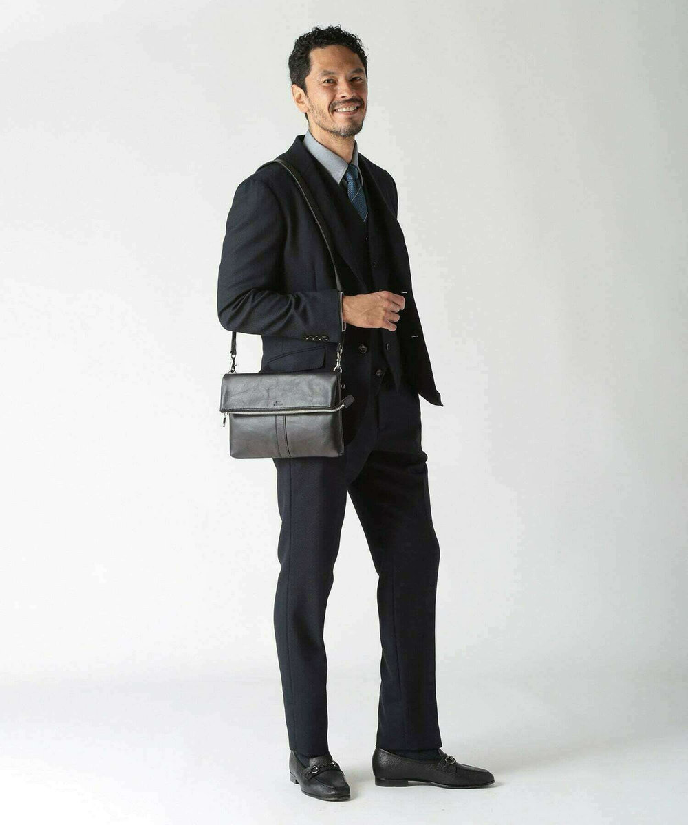 MEN'S BIGI 【SEEKER/シーカー】別注2wayクラッチ&ショルダーバッグ ブラック