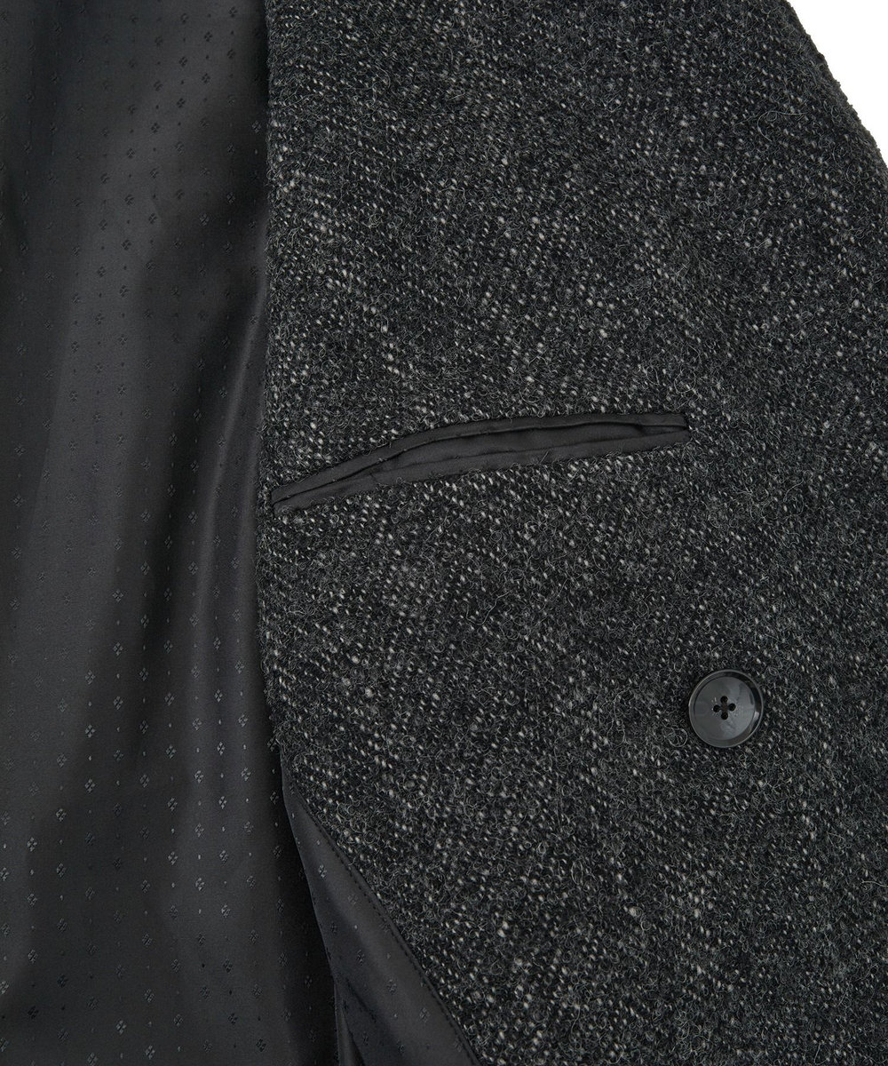 MEN'S BIGI ヴィンテージツイードダブルブレステッドコート グレー