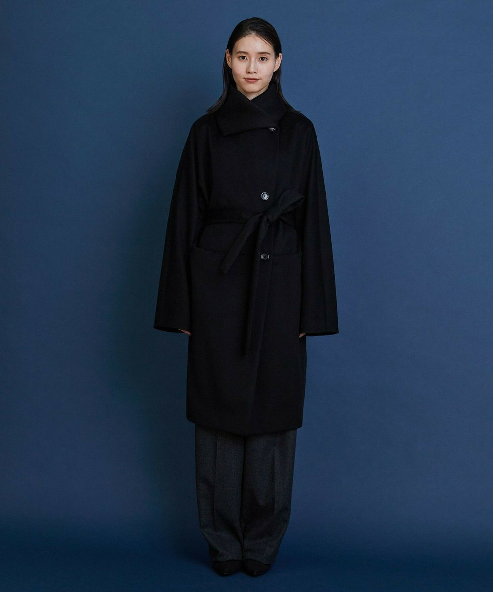 L'EQUIPE COUTURIER ピュアカシミヤロングコート ブラック