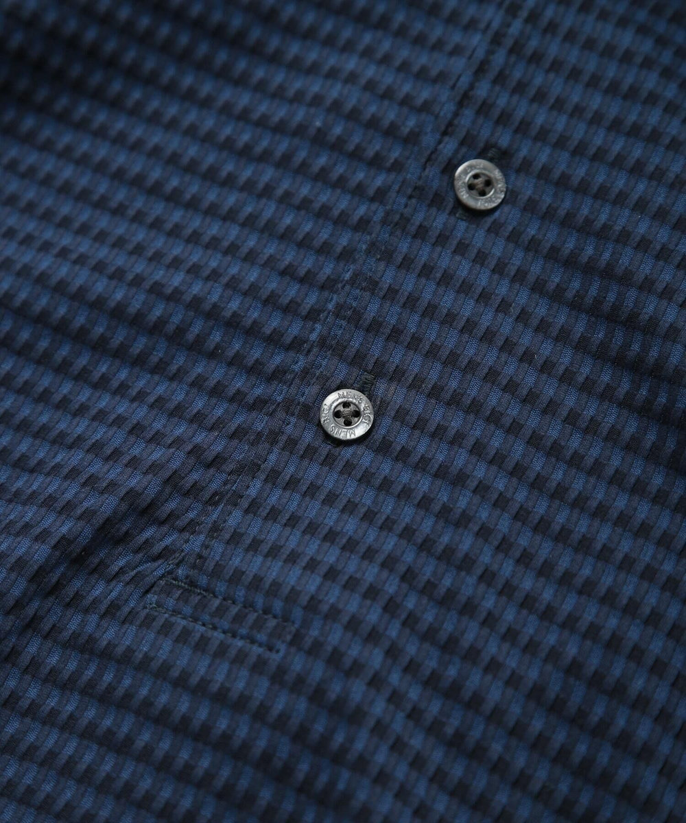 MEN'S BIGI 【ACTIVE TAILOR】COOL MAXサッカー織りワンピースカラーポロシャツ ネイビー