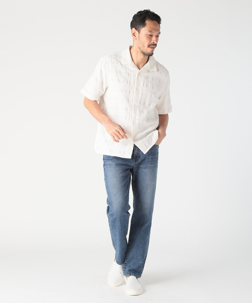 MEN'S BIGI 【Wax London/ワックスロンドン】ジャガードシャツ ホワイト
