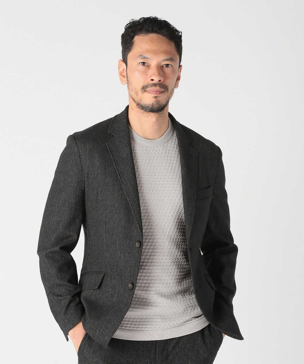MEN'S BIGI 【ACTIVE TAILOR/アクティブテイラー】カラミメッシュストレッチジャケット ブラック